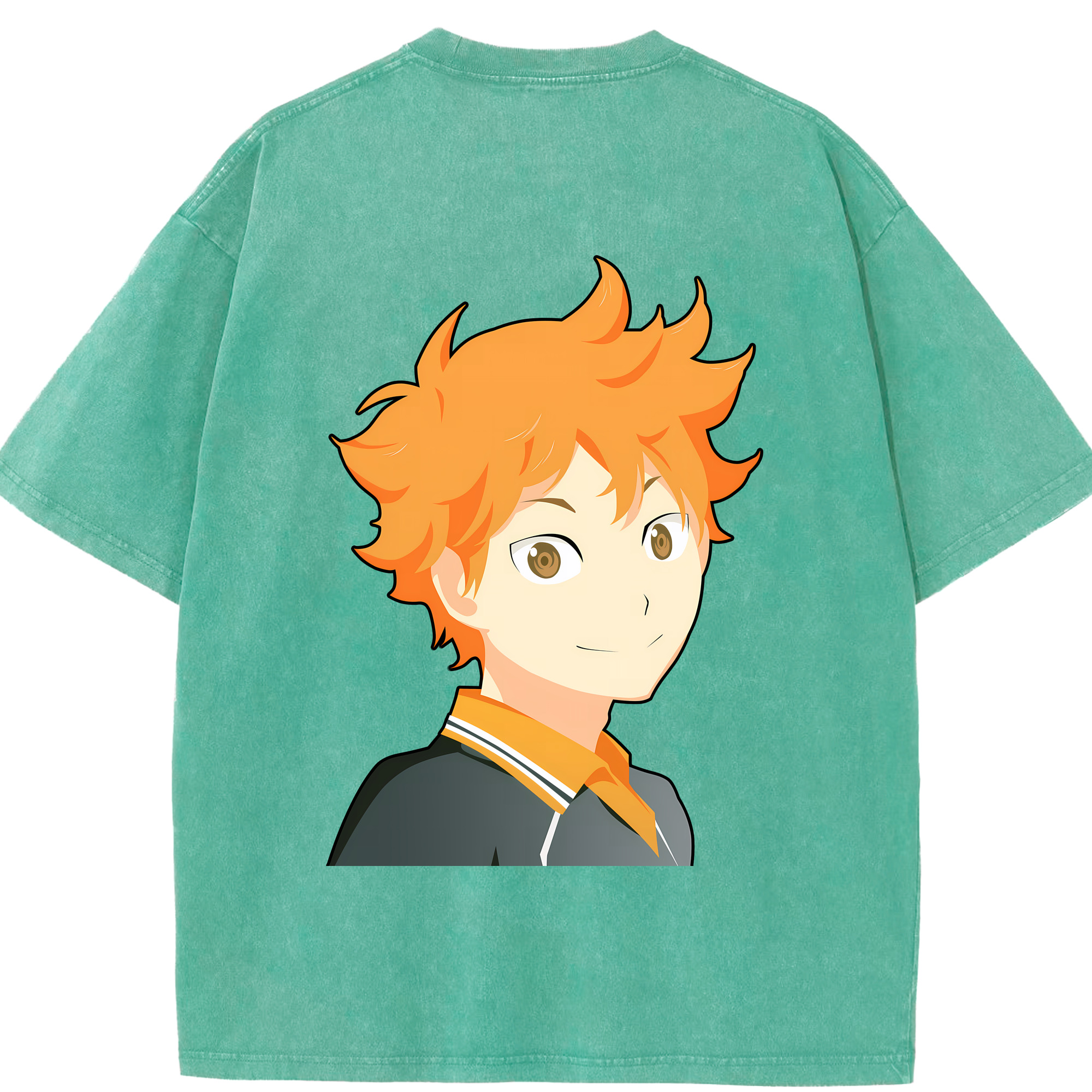 （画像用） ハイキュー!! Haikyu!! 綿100% ヴィンテージ風 半袖Tシャツ（背面プリント）